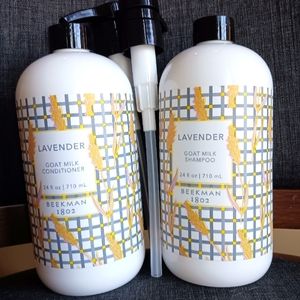 NEW Beekman 1802 SUPERSIZE Goatmilk Shampoo & Conditioner Set Lavender 24 OZ